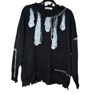 Aelfric Eden Ghost Knit Distressed sweater, size: L